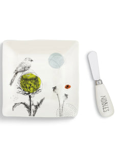 Nibbles Plate with Spreader Set