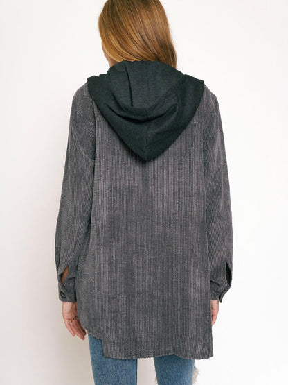 Antonella Corduroy Jacket - Charcoal