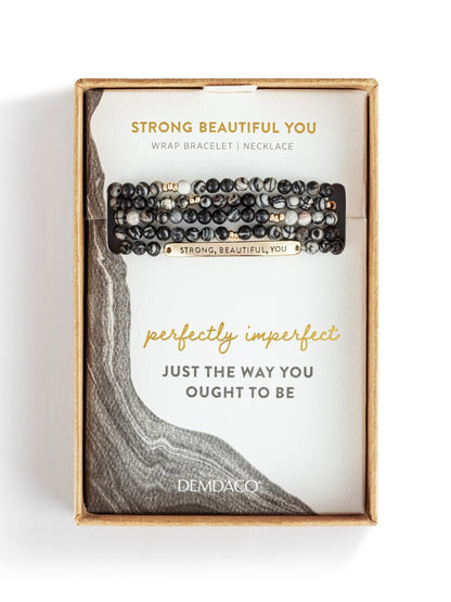 Strong, Beautiful, You Necklace/Bracelet - Black