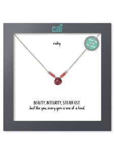 Silver Ruby Little Moments Gemstone Necklace