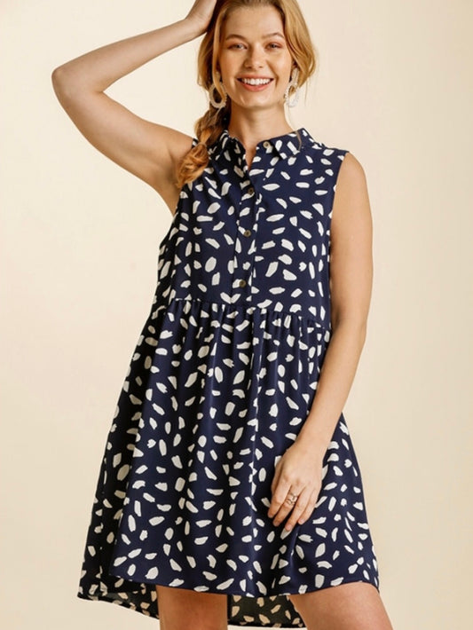 Charleigh Dress - Navy Mix