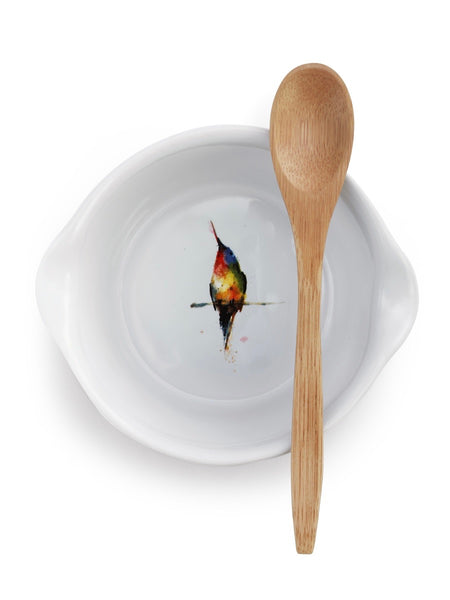 Incoming Hummingbird Appetizer Bowl with Spoon