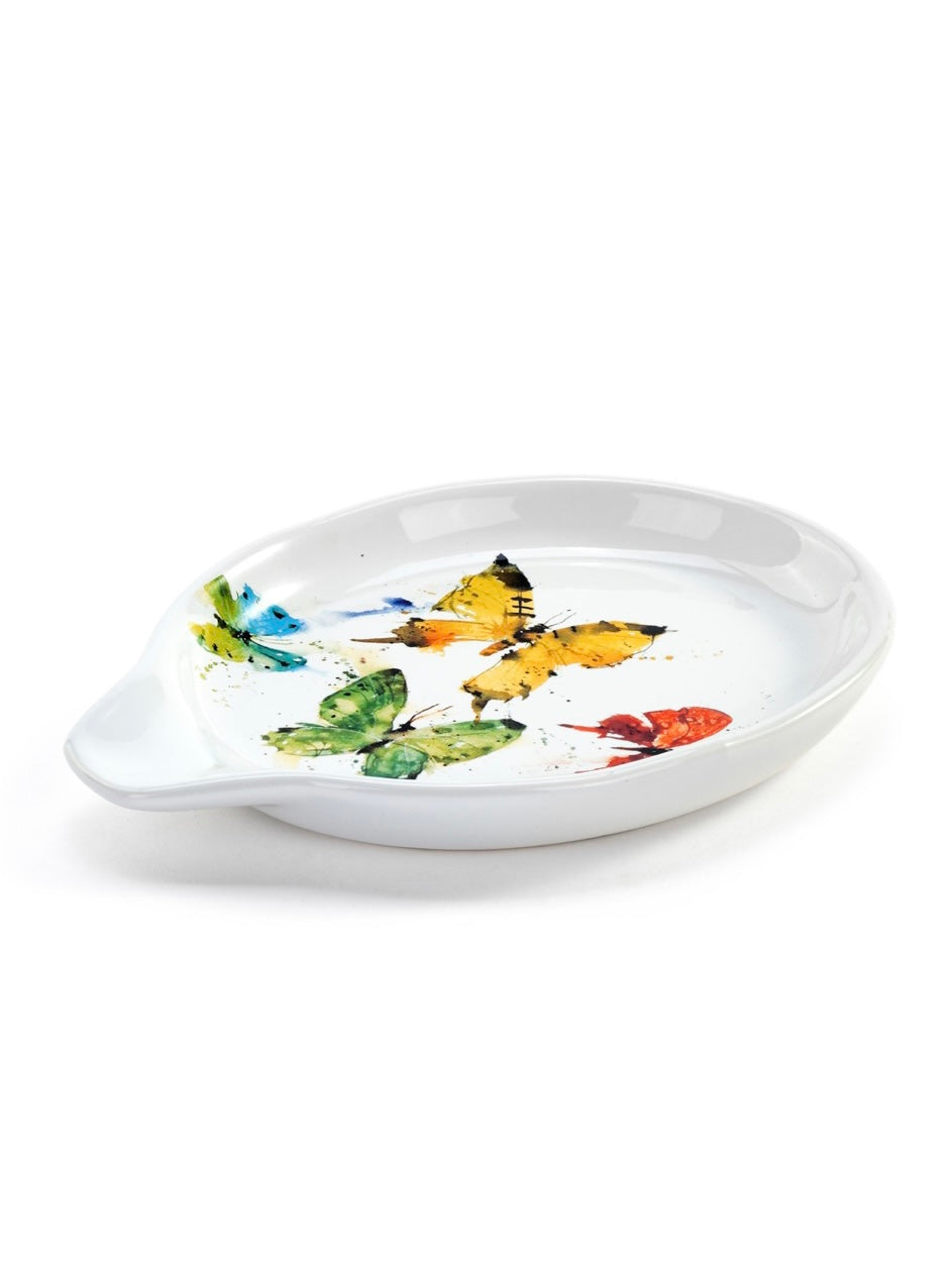 Flock of Butterflies Oval Spoon Rest