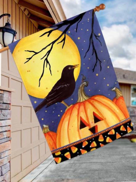 Halloween Crow Standard Flag (Flag Pole Sold Separately)