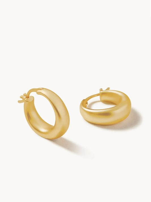 Mod Balloon Hoop Earrings - Gold