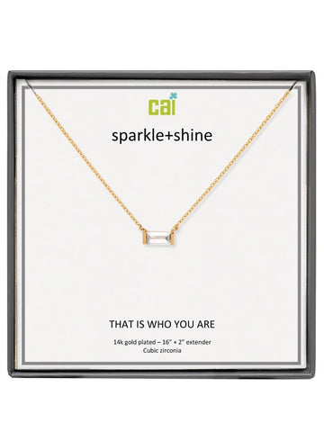 Gold Bar Sparkle + Shine Necklace