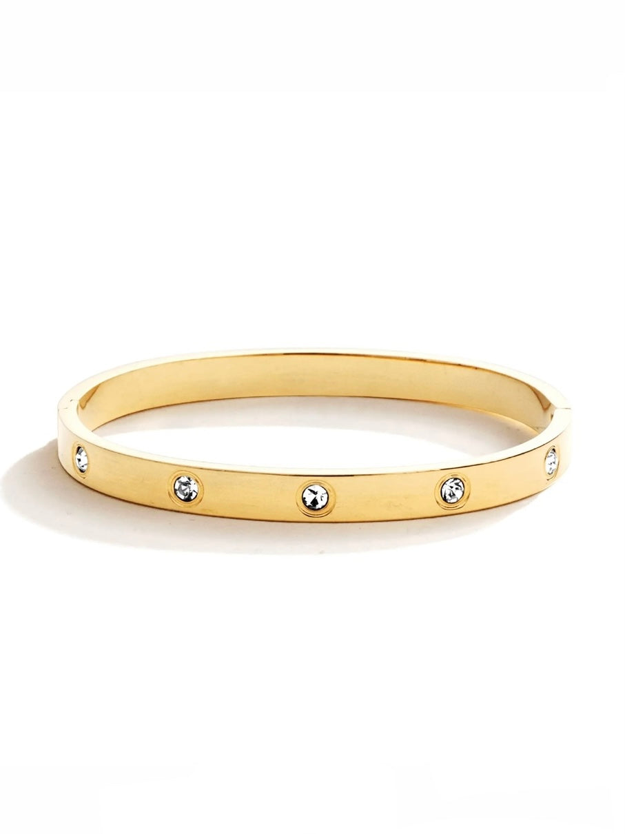 Sparkle Hinged Bracelet - Gold